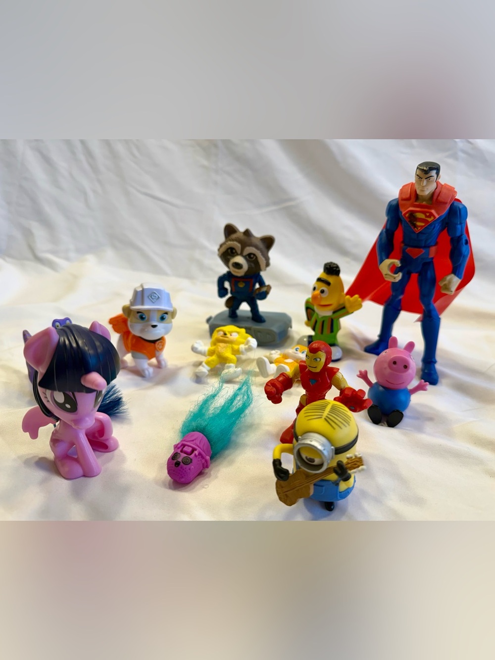 Marvel Disney Mixed Lot Plastic Figures 10+ Superman / Rocket Raccoon / Minion
